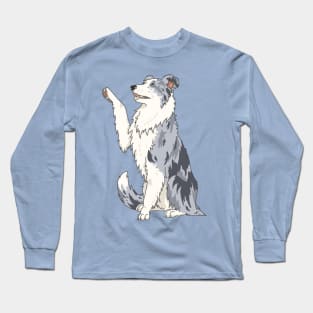 Blue merle border collie Long Sleeve T-Shirt